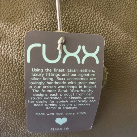 Ruxx Slouch Bag Mushroom Green Italian leathers Adjustable Strap - Picture 9 of 9